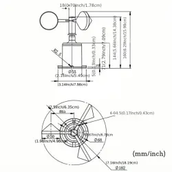 Anenometr - Wiatromierz + kierunek MODBUS komplet