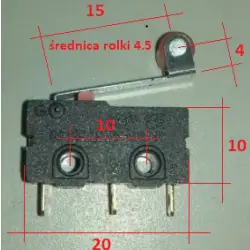Wyłącznik krańcowy z dzwignią rolkową 5A/250AC